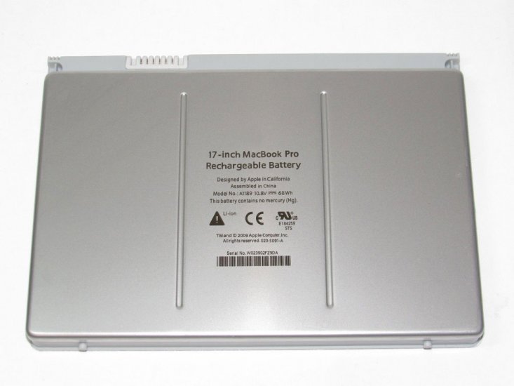 Originele 68Whr Apple MacBook Pro 17 MA092X/A Accu Batterij - Klik op de afbeelding om het venster te sluiten