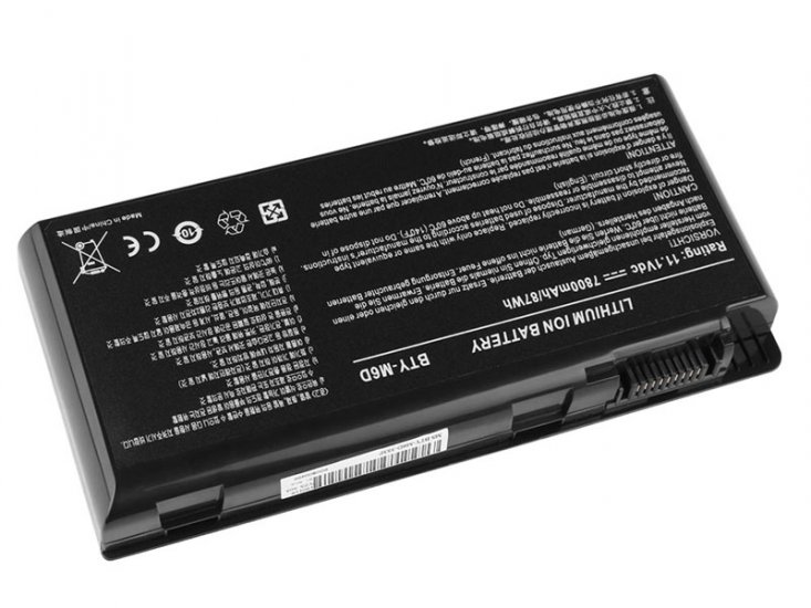 7800mAh MSI WT60 2OJ-891FR WT60-2OJI716H11B Accu Batterij - Klik op de afbeelding om het venster te sluiten